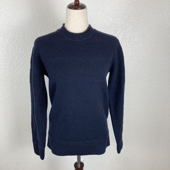 Taylor Stitch Ventana Sweater In Navy Merino Wool XS 36 Unisex NWT - Picture 6 of 15